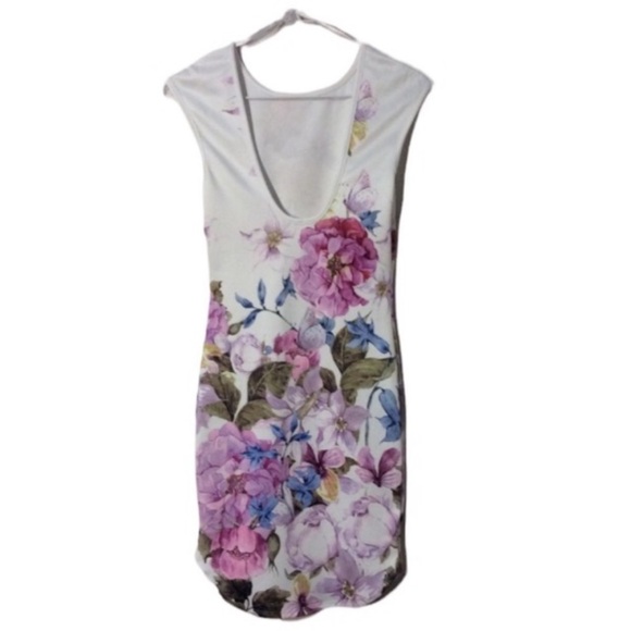A’GACI Colorful FLORAL Sleeveless Dress Size Small - Picture 2 of 10